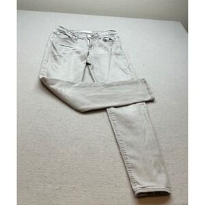 Rock & Republic Berlin Gray Skinny Jeans Winged Skull Size 10M Stretch Denim